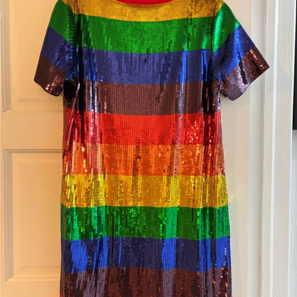 Michael Kors Rainbow Sequin Mini Dress Never Worn - Picture 2 of 10